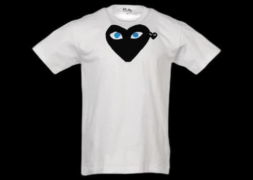 Comme des Garcons Play Black Heart Blue Eyes T-shirt White