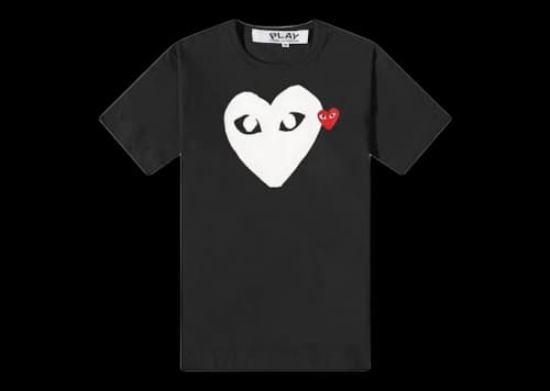 Comme des Garçons CDG Double Heart Logo Tee Black/White/Red