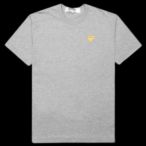 Comme des Garcons Play Women's Gold Heart T-shirt Grey