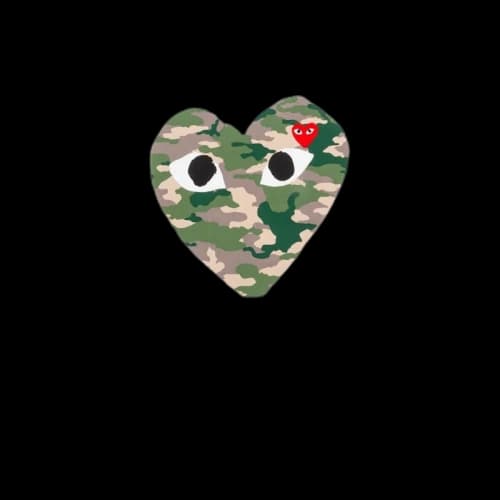 Comme des Garcons Play Camouflage Heart T-shirt White