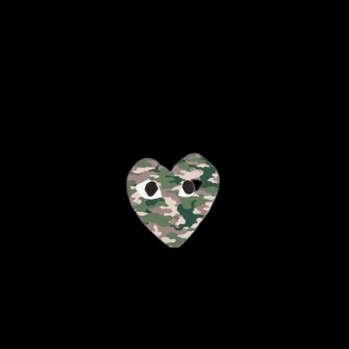 Comme des Garcons Play Camouflage Double Heart T-shirt White