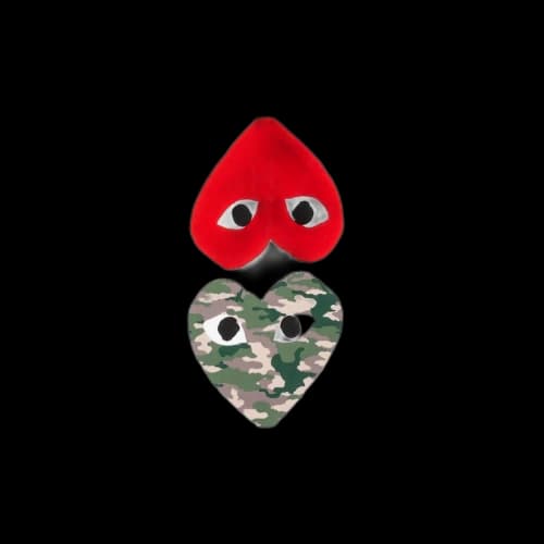 Comme des Garcons Play Camouflage Mirror Heart T-shirt White