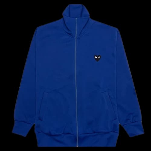 Comme des Garcons Play Women's Big Black Heart Zip Up Sweatshirt Navy