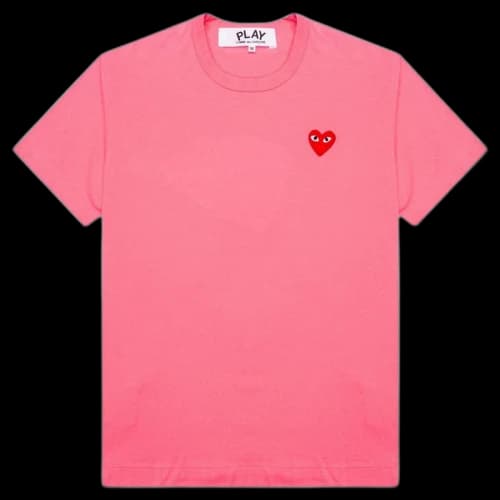 Comme des Garcons Play Pastelle Red Emblem T-shirt Pink