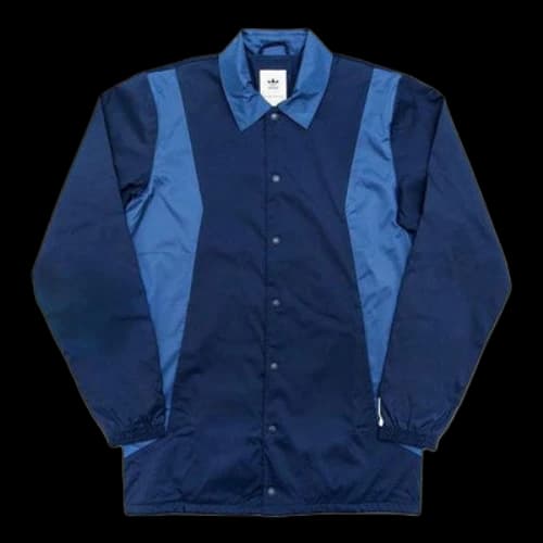 adidas originals x White Mountaineering Crossover Splicing Contrasting Colors Windproof Fleece Lined Sports Jacket Blue