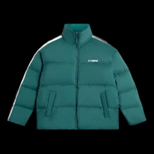 Li-Ning Graphic Short Down Jacket 'Green White'