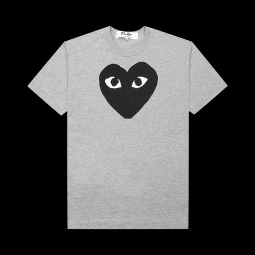 Comme des Garcons PLAY Play Women's Black Heart T-shirt Grey