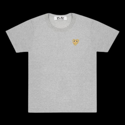 Comme des Garcons PLAY Play Women's Gold Heart T-shirt Grey