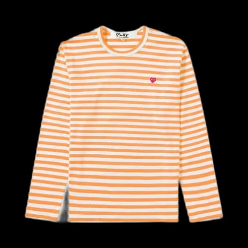 Comme des Garçons PLAY Striped Long-Sleeve T-Shirt 'Orange'