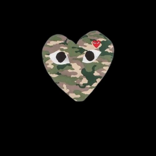 COMME des GARCONS PLAY Camouflage Printing Short Sleeve White