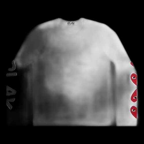 COMME des GARCONS PLAY Long Sleeve Printed Logos T-shirt 61 'White'