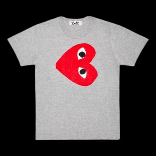 COMME des GARCONS PLAY Side Logo Tee 'Grey' (Women's)