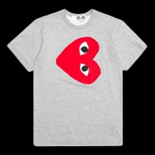 COMME des GARCONS PLAY Side Heart Logo Tee 'Grey'