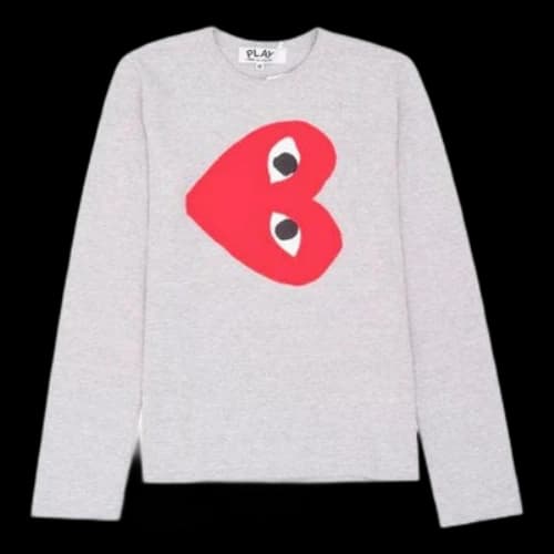 COMME des GARCONS PLAY Side Heart Logo 'Grey' (Women's)