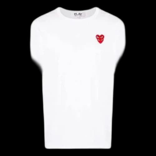 COMME des GARCONS PLAY Basic T-Shirt Red Family Heart 'White'