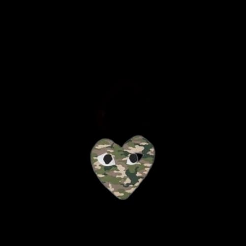 COMME des GARCONS PLAY Camouflage With Upside Down Heart Tee