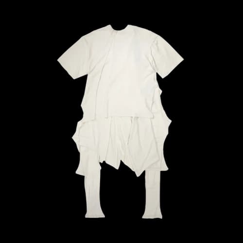 Ann Demeulemeester Seef High Comfort Deconstructed T-Shirt With Hope Print 'White'