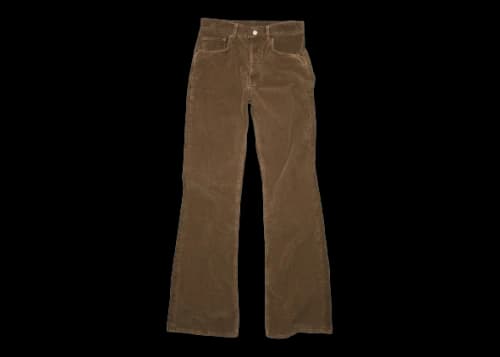 Acne Studios Flared Fit Corduroy Jeans Beige