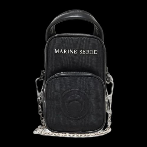 Marine Serre Parpaing Moire Bag 'Black'