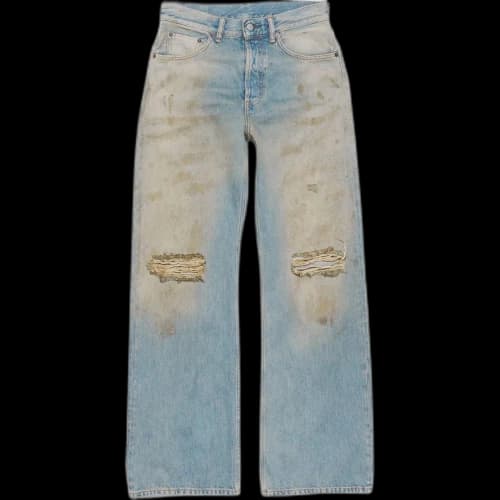 Acne Studios Logo Patch Distressed Jeans