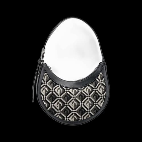Marine Serre Moon Diamant Regenerated Eclipse Mini Bag 'Diamond Black'
