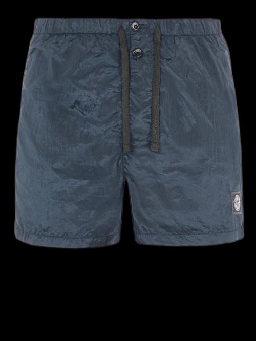 Stone Island B0643 Nylon Metal In Econyl Regenerated Nylon​ Garment Dye Shorts Navy