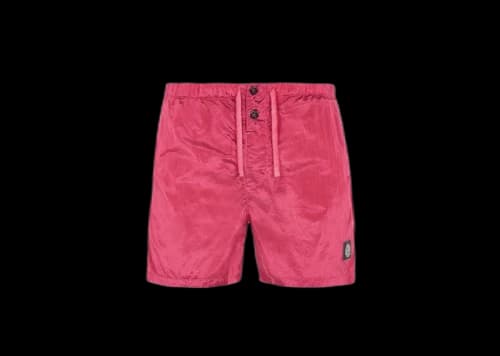 Stone Island Nylon Metal In Econyl Regenerated Nylon Garment Dyed Shorts Pink
