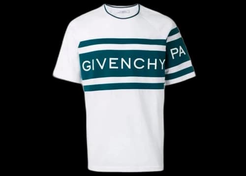 Givenchy Men's Logo Color Block T-shirt White/Teal