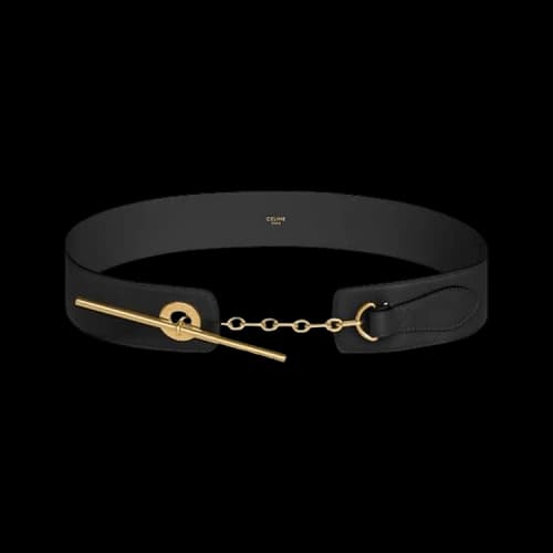 CELINE Disc Belt In Supple Natural Calf Skin 'Black'