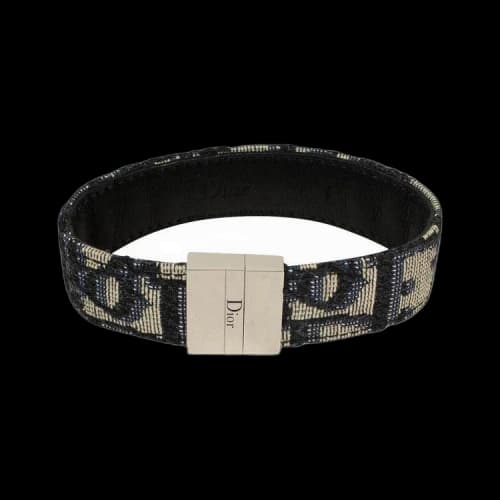 Dior Canvas Oblique Jacquard Bracelet 'Beige'
