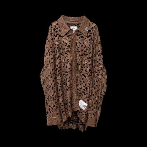 Maison Mihara Yasuhiro Lace Shirt 'Brown'