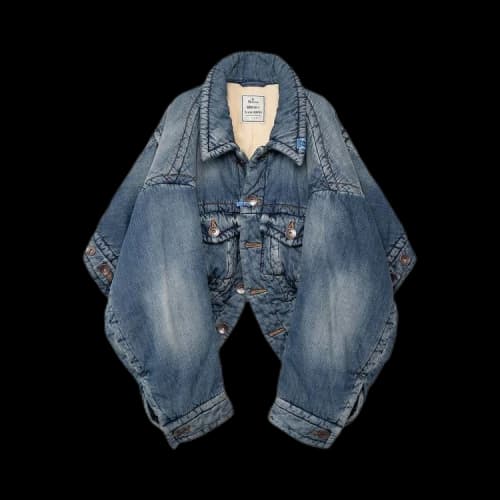 Maison Mihara Yasuhiro Denim Cropped Padded Jacket 'Indigo'