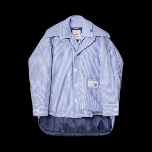 Maison Mihara Yasuhiro Double Layered Padded Shirt Jacket 'Blue'