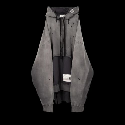 Maison Mihara Yasuhiro Sunfaded Huge Hoodie 'Black'