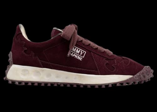 Maison Mihara Yasuhiro Daphne OG Sole Western Detail Suede Low Bordeaux