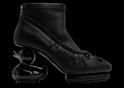 Maison Mihara Yasuhiro Duck Heel Ballet Boots Black