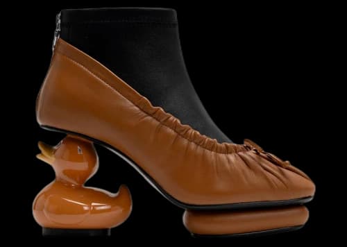 Maison Mihara Yasuhiro Duck Heel Ballet Boots Brown