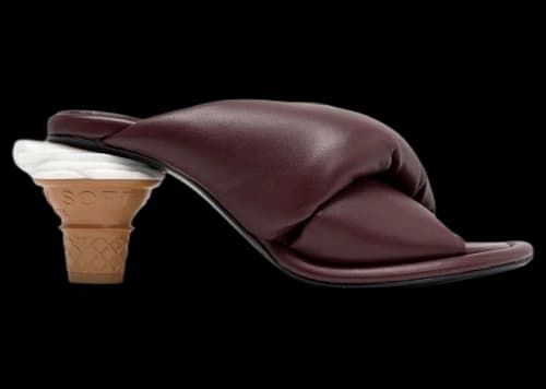Maison Mihara Yasuhiro Soft Serve Heel Puffer Sandals Bordeaux
