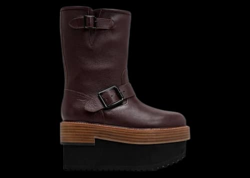 Maison Mihara Yasuhiro Double Sole Engineered Boots Bordeaux