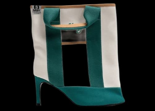 Maison Mihara Yasuhiro Tote Bag Detail Pin Heel Boots Green
