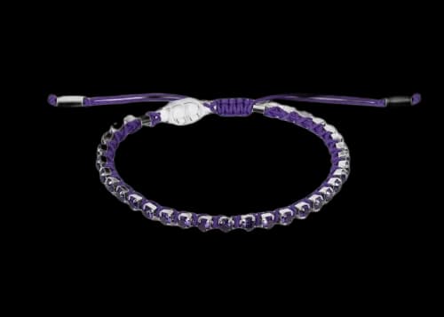 Dior x ERL Bracelet Purple Technical Rope and Purple Crystals