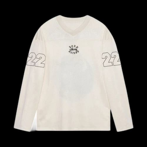 Born x Raised x Stussy C&C Football Jersey 'Cream'