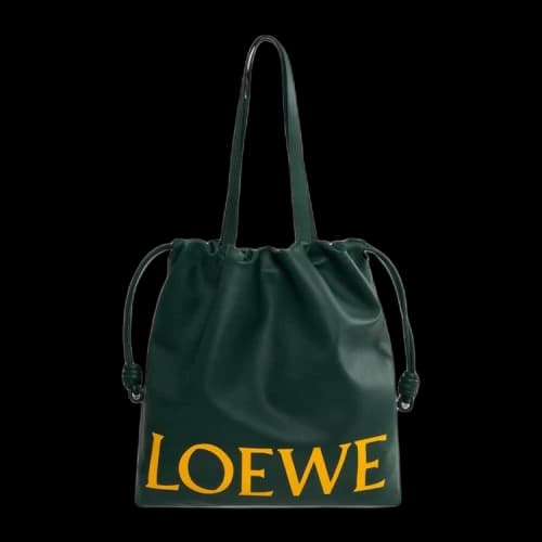 Loewe Flamenco Logo Tote Bag 'Evergreen'
