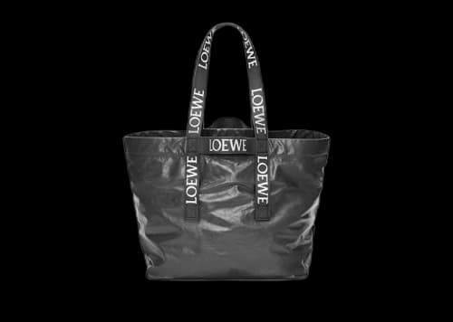 LOEWE Fold Shopper In Paper Calfskin Black