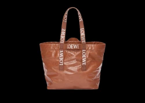LOEWE Fold Shopper In Paper Calfskin Tan