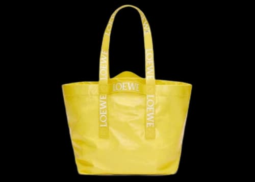 LOEWE Fold Shopper in Paper Calfskin Lemon Zest