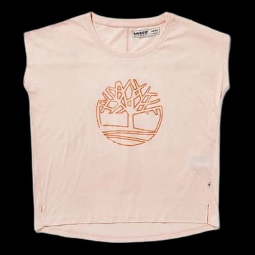Timberland Logo Printing Short Sleeve Pink