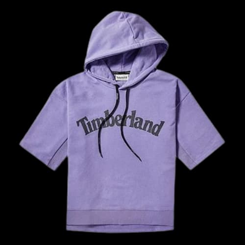 Timberland logo Printing Casual hooded Short Sleeve Purple