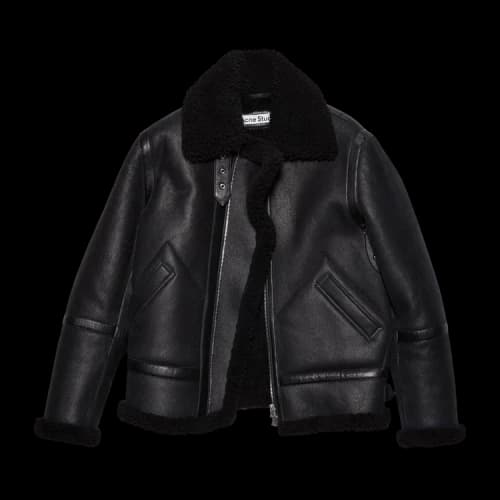 Acne Studios Shearling Aviator Jacket 'Black'