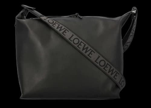 LOEWE Cubi Crossbody Bag In Supple Smooth Calfskin and Jacquard Black